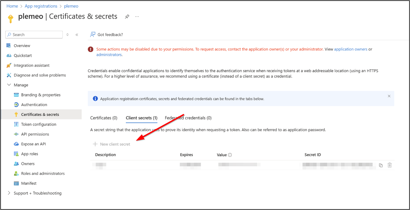Azure API Permissions