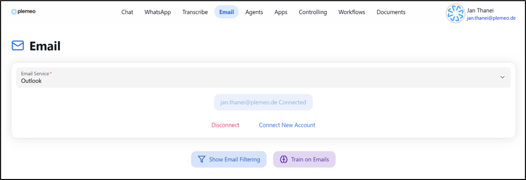 Email Configuration Interface