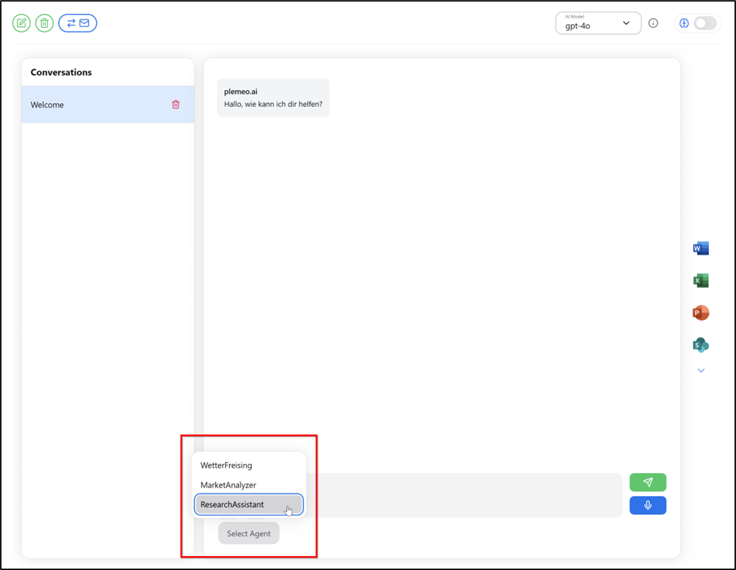 Start Agent from Chat