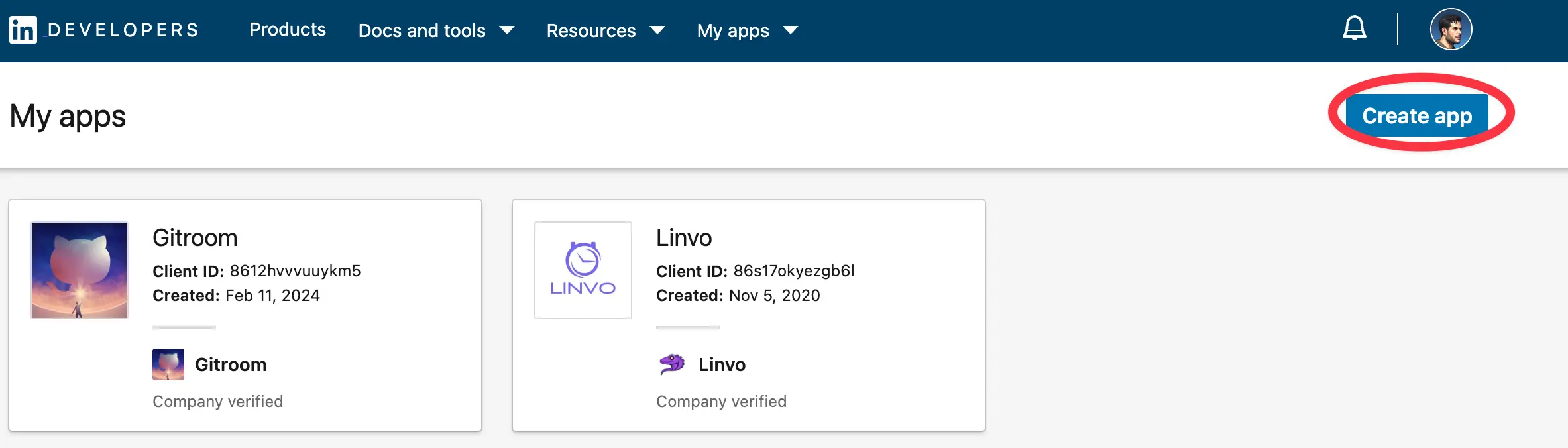 LinkedIn Developer Portal
